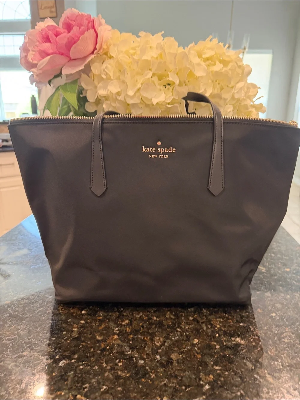 NWOT kate spade water resistant fabric zip-top tote